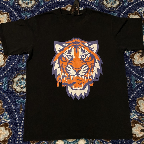 VLONE Black Tee with Orange and Purple Tiger Design - Picture 1 of 3
